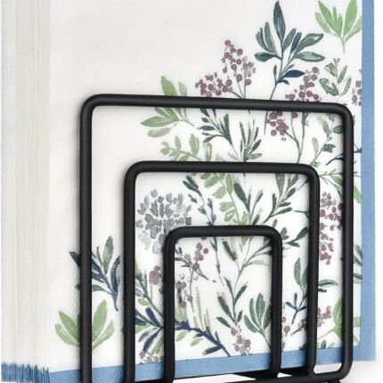 Napkin Holder for Table, Modern Metal Black Napkin Holders for Kitchen Dining Tables