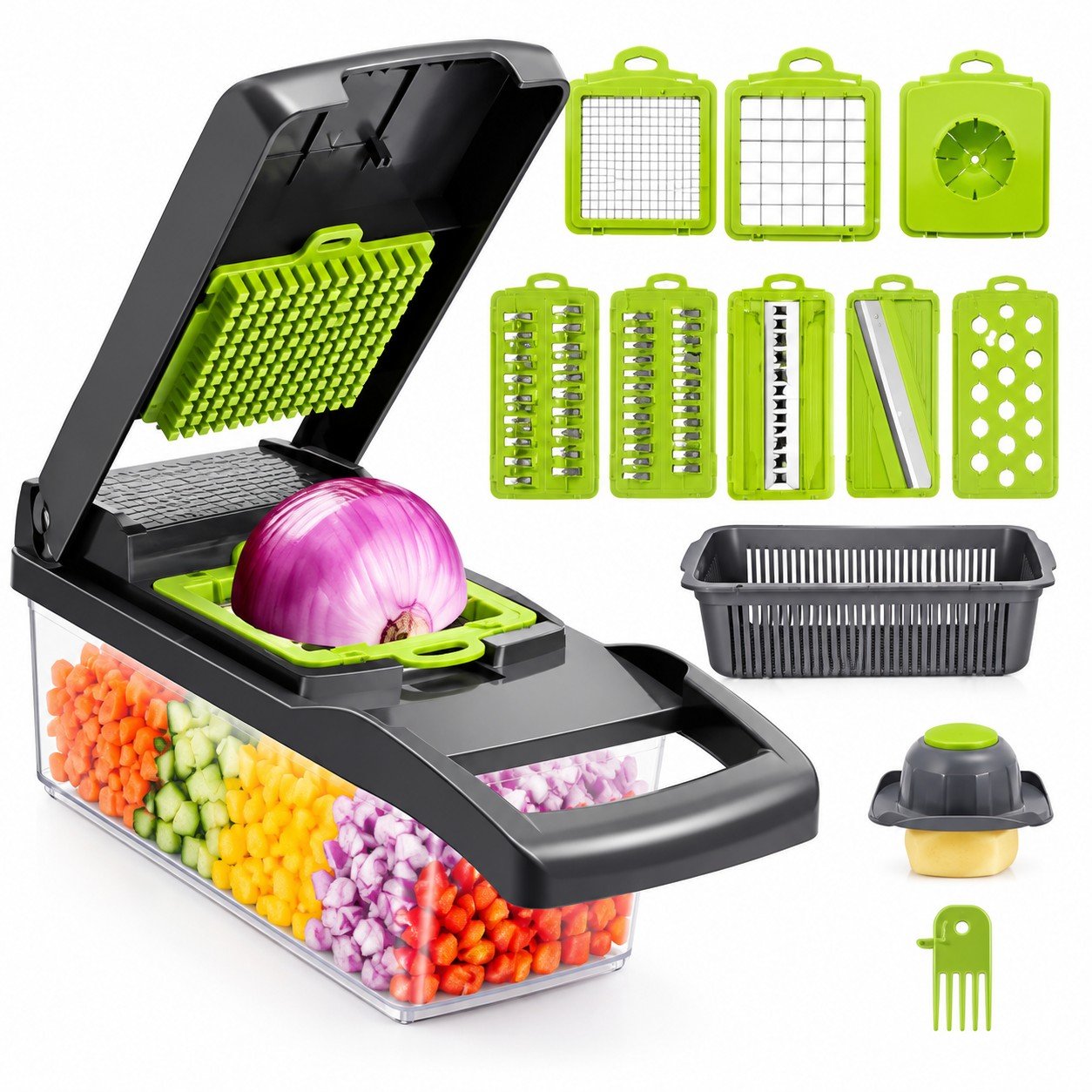 Complete Vegetable Chopper Kit with Accessories